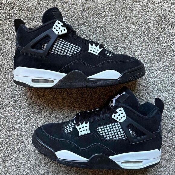 Nike Air Jordan 4 Retro White Thunder Size 9 Men's - Picture 1 of 7